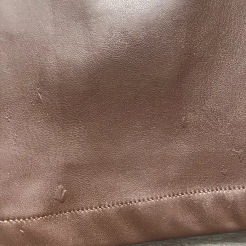 Lisa Says Gah Chocolate Brown Faux Leather Straight Leg Pants Size M/L