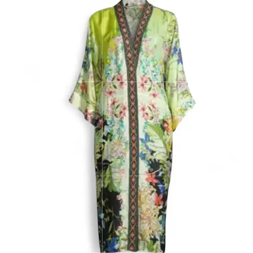 Johnny Was embroidered Tawney Long Silk
Kimono NWT RARE