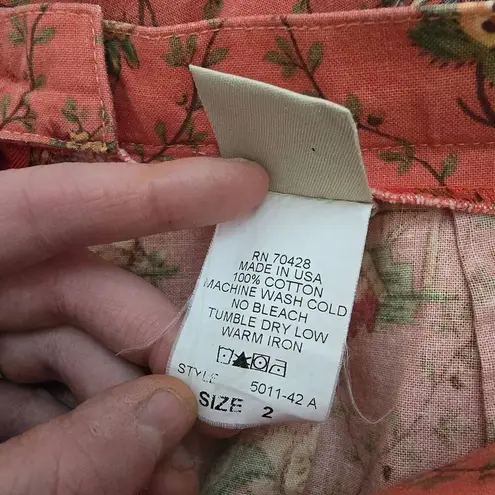 Pine Cove Vintage 90s All Over Print Salmon High Rise Pants Size 2