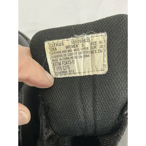 Womans Brahma Citrus Size 6.5 Black Leather Steel Toe Work Boots NWOT