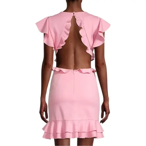 Elliatt NWT REVOLVE Gloaming Ruffled Open Back Minidress Pink Large