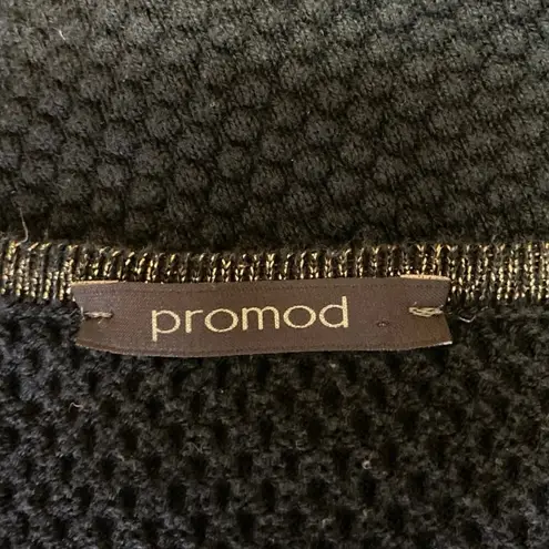 Promod Blue Waffle Knit Rib Trim Crewneck 3/4 Sleeve Career Office Shift Dress M Size M