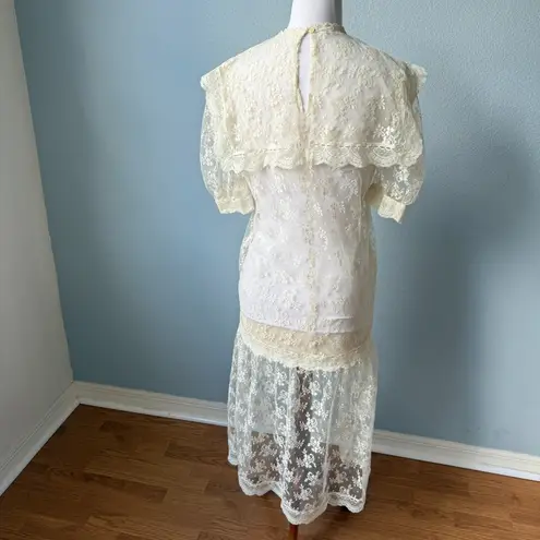 Gunne Sax by Jessica McClintock Lace Overlay Dress