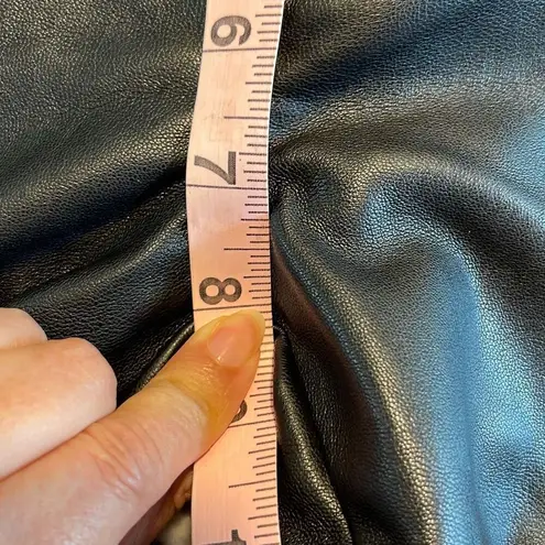 ZARA  Trafaluc Womens Faux Leather Flat Front Slim Skinny Biker Pants Black Small