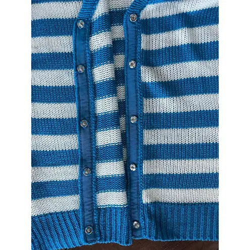 Ny Collection  Striped‎ Sweater Button Up Cardigan Size Small - Image 6