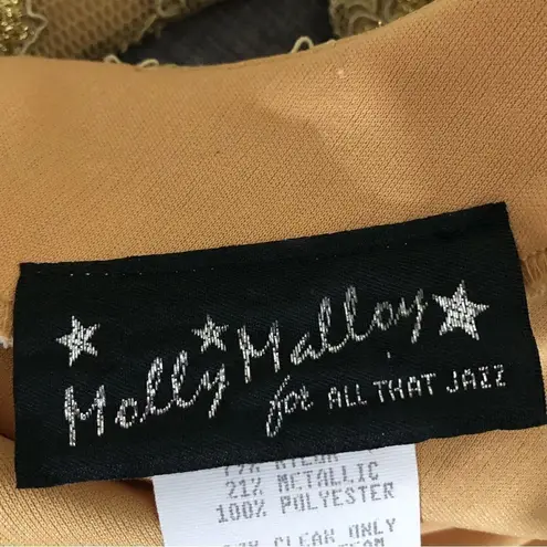 Molly Malloy Vintage 80s Golden Cocktail Prom Dress Size S Gold
