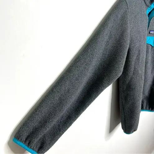 Patagonia   Synchilla Snap T fleece pullover gray/teal  Size XS