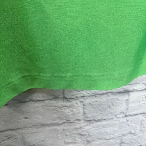 Vintage Judy Bond Skirt Set Size 12 Nylon Sleeveless Lime Green Tie Belt 60s 70s