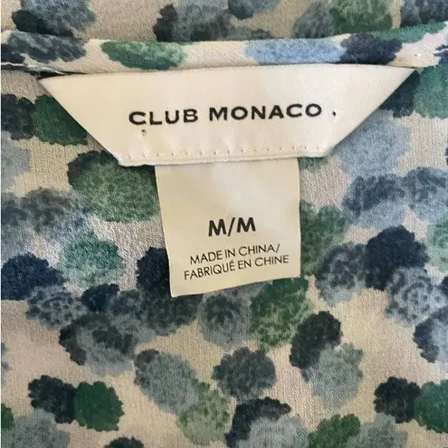 Club Monaco Club Monaco Top Women M Abstract Print Flutter Sleeve Cottagecore Y2K Babydoll
