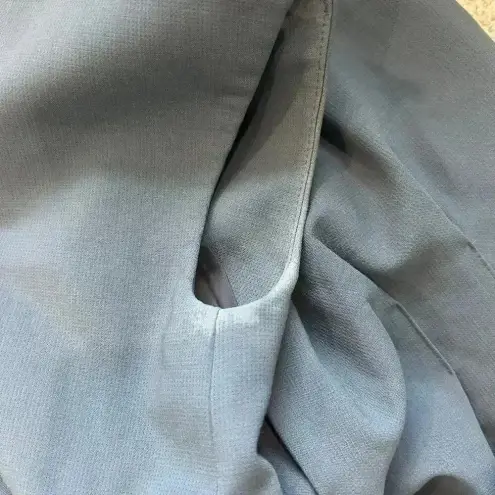 Brooks Brothers Brooks Bothers Blue Gray Crew Neck Belted Sheath Dress Career Office Wool 2P