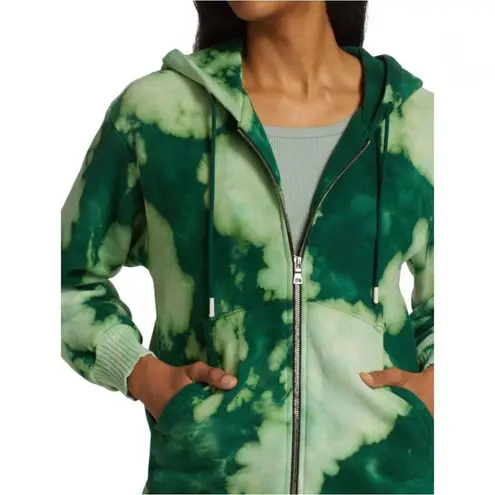 Cotton Citizen Brooklyn Oversized Zip Hoodie Green Tie-Dye Women’s Size XS