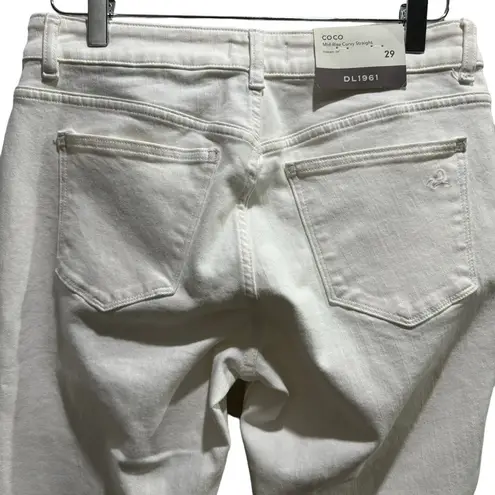 DL 1961 Midrise Curvy Straight white jeans size 29