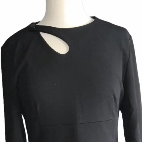 NWT Homeyee Black Knit 3/4 Sleeve Fit & Flare Conservative Dress Pockets XL …