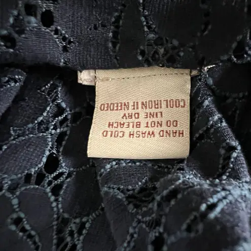 Eyelash Couture Lace Button Front Long Sleeve Blue Blazer Size XS/S