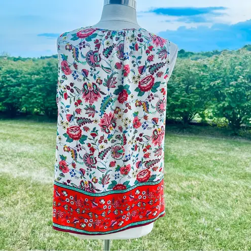 Rose + Olive women's multi colored floral sleeveless top