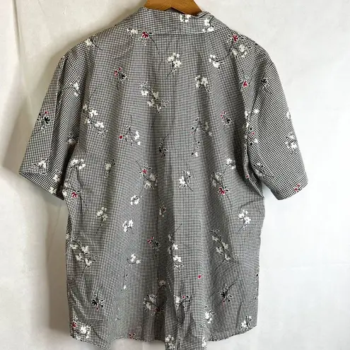 Cabin creek  Floral Short Sleeve‎ Button Down Shirt Size Large