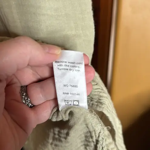 Michael Stars NWOT DoubleGauze DRAYA Hilo V-Neck Top Sage Green Size Medium