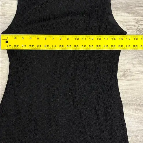 Jessica Howard Black Lace with Fringe Bottom Sleeveless Knee Length Dress Size 8