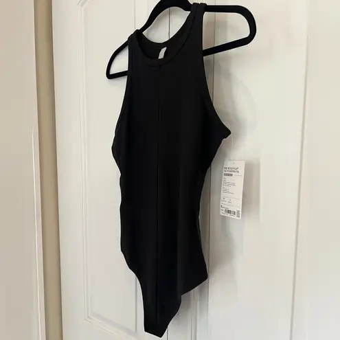 Athleta NWT Rib Bodysuit in Powervita Black Size Small