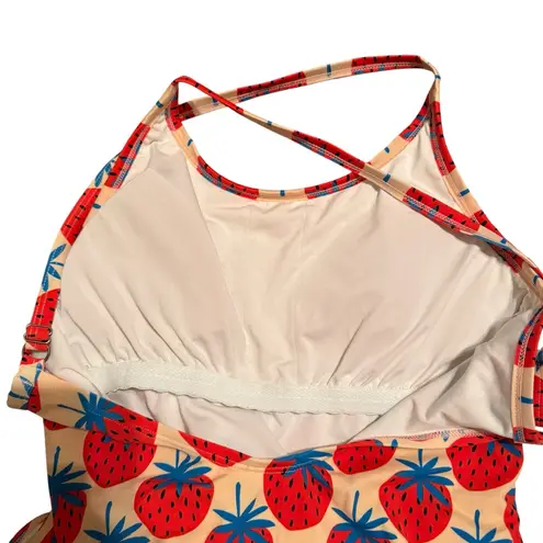 Hanna Andersson Women’s Size M One Piece Swimsuit Strawberry Print Cute Preppy Red Size M