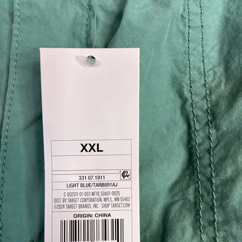 Wild Fable  Light Blue Wide Leg Mid Rise Cargo Utility Strap Pants XXL New NWT