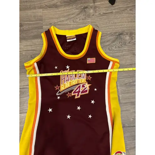 Vintage y2k Platinum FUBU Harlem Globetrotters 42 Twiggy Basketball Jersey Dress Brown Size L
