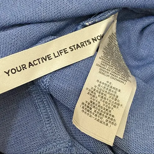 Lorna Jane Blue Black Trim long Sleeve Active Top