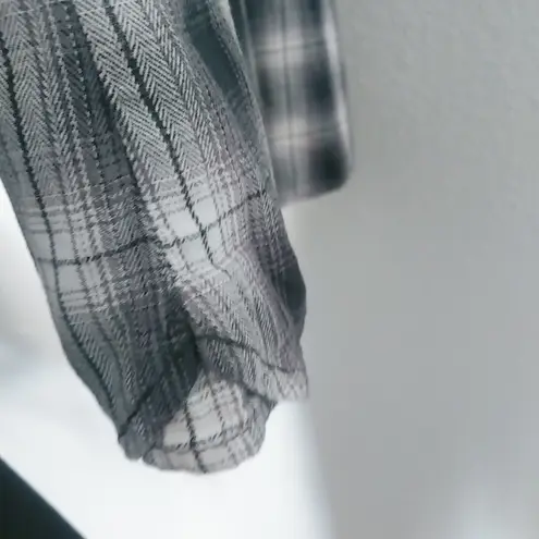 Mossimo M Light Flannel Boyfriend Mini Dress Black Size M