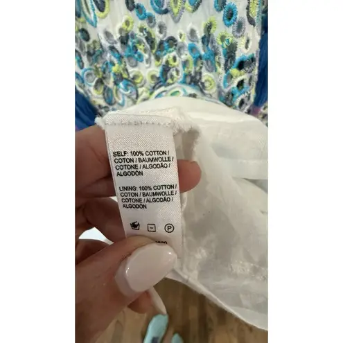 Allison New York Alice Floral Eyelet Ruffle Mini Dress Cover Up Size Small 1772