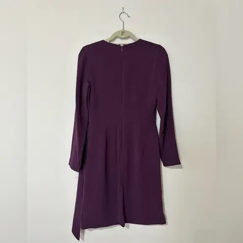 Dress the Population  Aila Long Sleeve Plunge Neck Asymmetric Bodycon Mini Dress