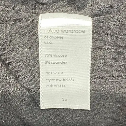 Naked Wardrobe Mock Neck Cutout Sleeveless Sweater Black Women's Plus Size 3X