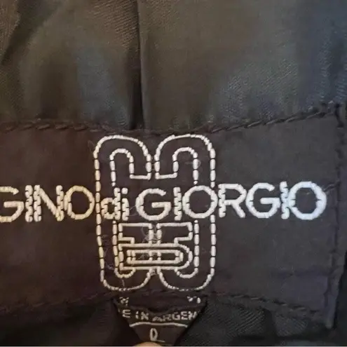 Vintage Gino di Giorgio Black Leather Moto Bomber Jacket Oversized W 2XL M XL Size XXL