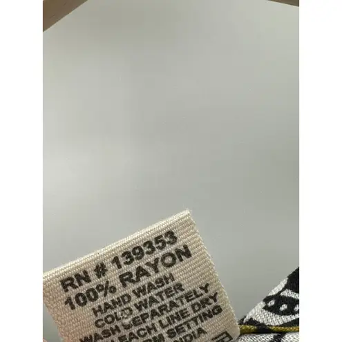 Seven Island Top Women 2X Black Brown Tan Paisley Print Sleeveless Caged Front