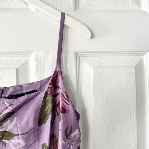 Mercer & Madison Vintage Purple Silk Jacquard Hand Painted Body Con Sheath Dress Size 12