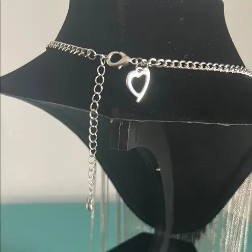 Stunning Statement Rhinestone Silver Tone Chain Fringe Bib Necklace