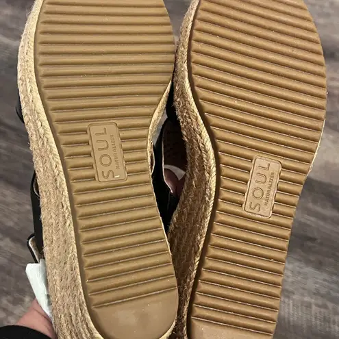 Naturalizer Soul Women's Ocean Slingback Wedge Sandal Size 7.5 M 🔥 Black