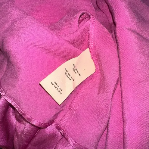 L'Agence NWOT Majesty Chain-Trim Satin Gown in Magenta Pink Size 8