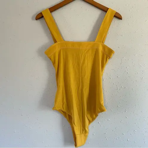 Capulet  Mustard Yellow Tie Up Tank Top Bodysuit Fall Party Casual  Small