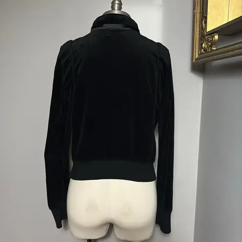 Baby Phat XL Black Velour Full Zip Track Jacket