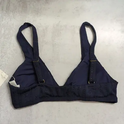 ANDIE Belmar Top Navy Blue Bikini Triangle Swimwear Bathing Suit Twisted M New
