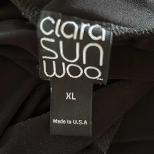 Clara Sun Woo Signature Palazzo Pant Sz XL Black
