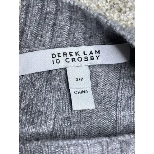 Derek Lam 10 Crosby Sweater Open Tie Back Bow Gray Ribbed Size small EUC