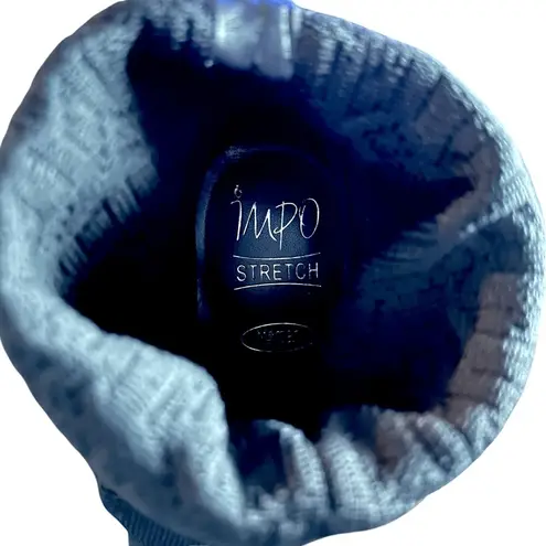 Impo Vikky Womens Black Knit Pointed Toe Block Heel Bootie Comfort