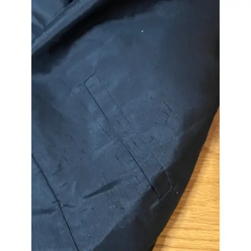 Willi Smith Vintage Y2K Black 100% Silk Dress Pants Cropped Beaded Lace Hem 10