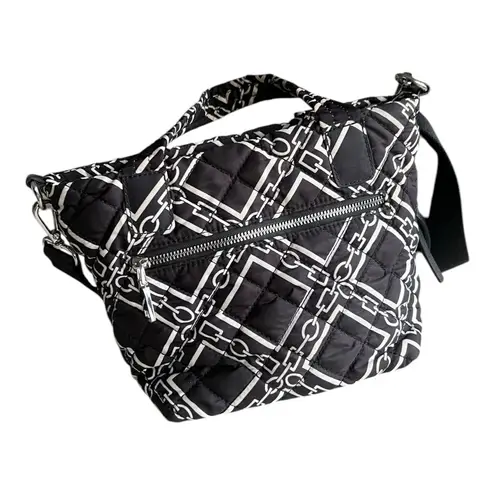 INC International Concepts Black and White Geometric Crossbody Bag