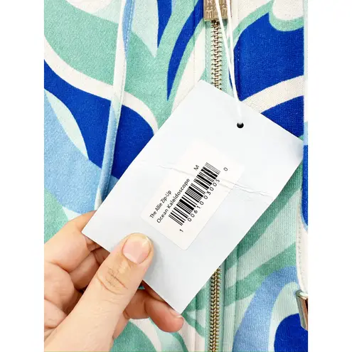 Hill House The Allie Zip-Up Hoodie in Ocean Kaleidoscope Size M NWT