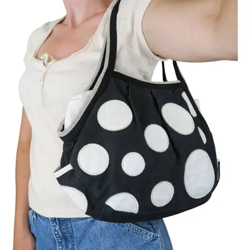 Vintage Y2K Chateau Black & White Polka Dot Purse