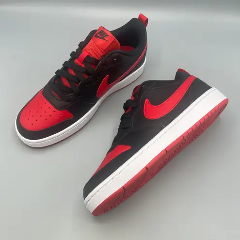 Nike Court Borough Low 2 Big Kids' Shoes/color Black/White/University Red