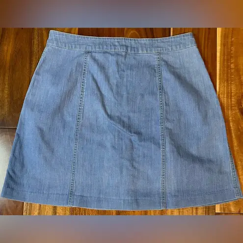 WAYF  Buttoned Down Jean Mini Skirt - Image 4