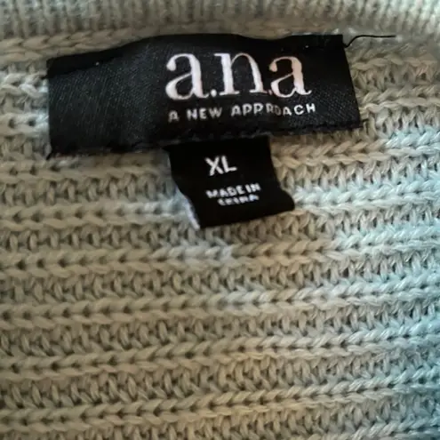 a.n.a  Crewneck Sweater Criss-Cross Sleeve Detail Size XL Light Blue